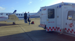 Air and ground med vehicle in waiting